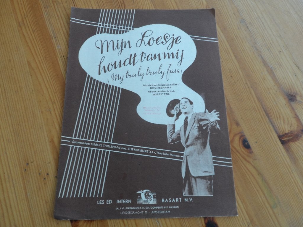 Mijn loesje houdt van mij - bob merrill / willy pol, Muziek en Instrumenten, Gebruikt, Gitaar, Ophalen of Verzenden, Artiest of Componist