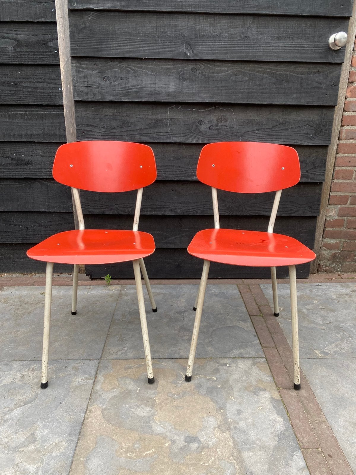 2 leuke reto stoeltjes, Gebruikt, Twee, Ophalen of Verzenden, Retro