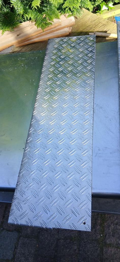 drempelhulp drempelplaat  2 cm hoog aluminium traanplaat, Ophalen, Gebruikt