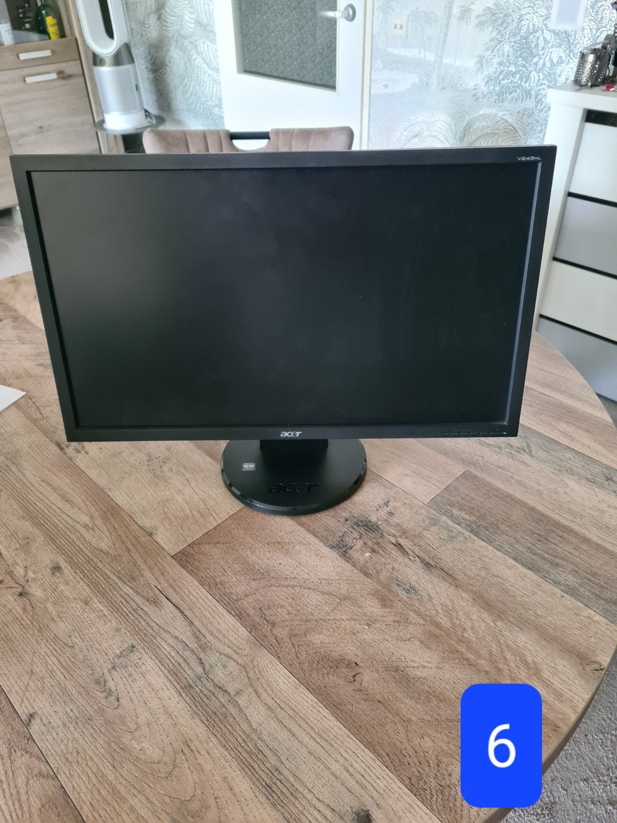 Acer V243HL bmd LCD Monitor - Zo goed als nieuw, Full HD, Ophalen of Verzenden, Zo goed als nieuw, 60 Hz of minder