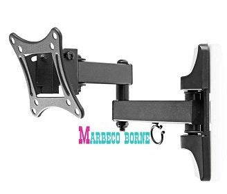 Full Motion TV-muurbeugel, TV beugel, 13 - 27", Max.15 kg, Nedis, Nieuw, Info@marbeco.nl, Ophalen of Verzenden