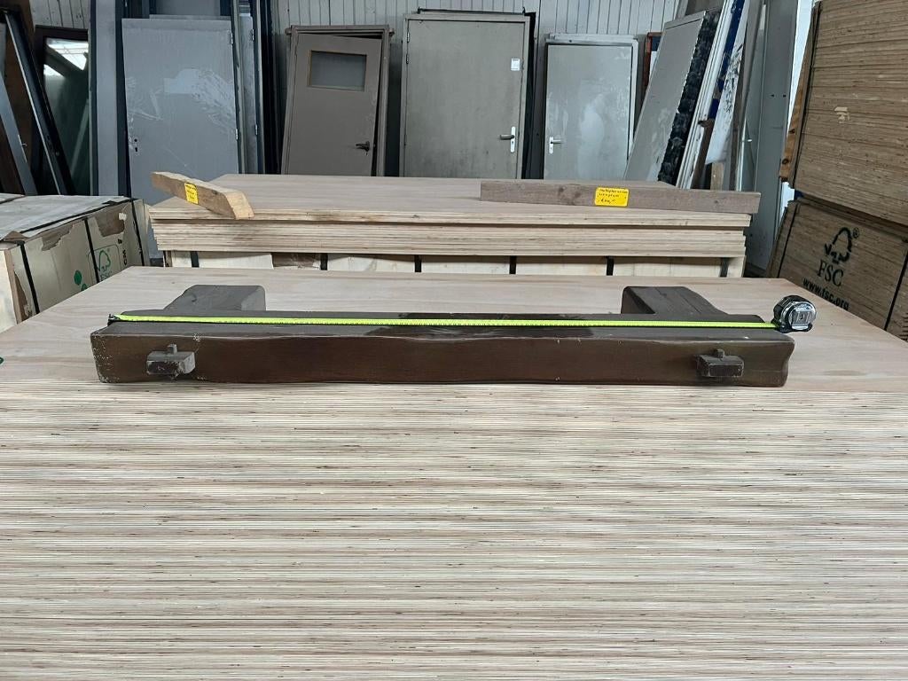 Eiken openhaard schouw (donkereiken), Ophalen, Gebruikt, Vrijstaande haard, Houthaard