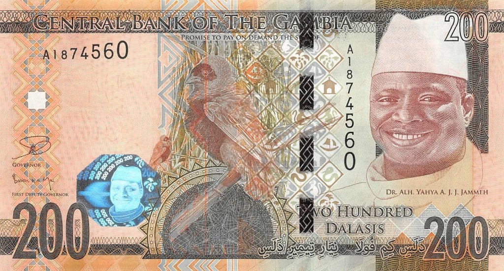 Gambia 200 Dalasis 2015 Unc pn 36a, Ophalen of Verzenden, Overige landen, Los biljet