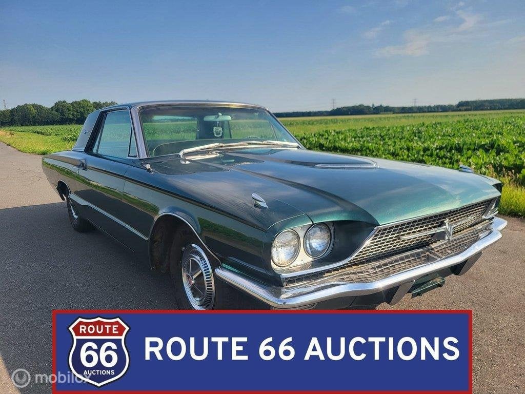 Ford Thunderbird | 1966 | Route 66 Auctions, Auto's, Overige carrosserieën, Zwart, Bedrijf, Handgeschakeld