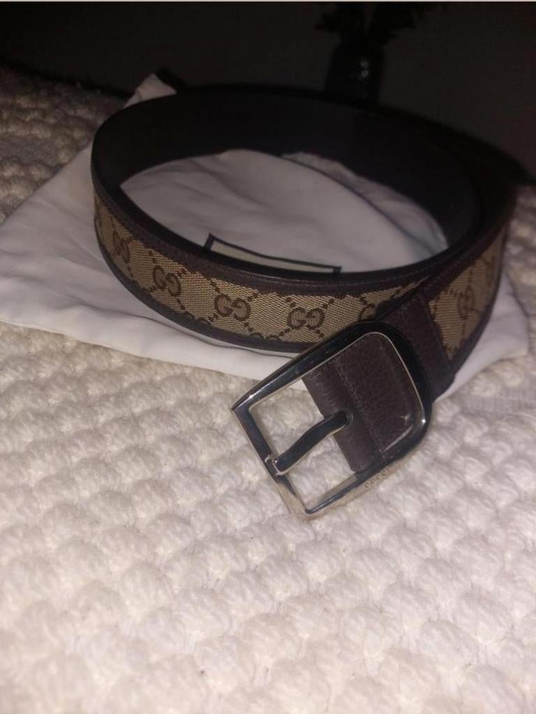 Originele Gucci riem Maat 80-32, Ophalen of Verzenden, Zo goed als nieuw, Zwart, Minder dan 95 cm
