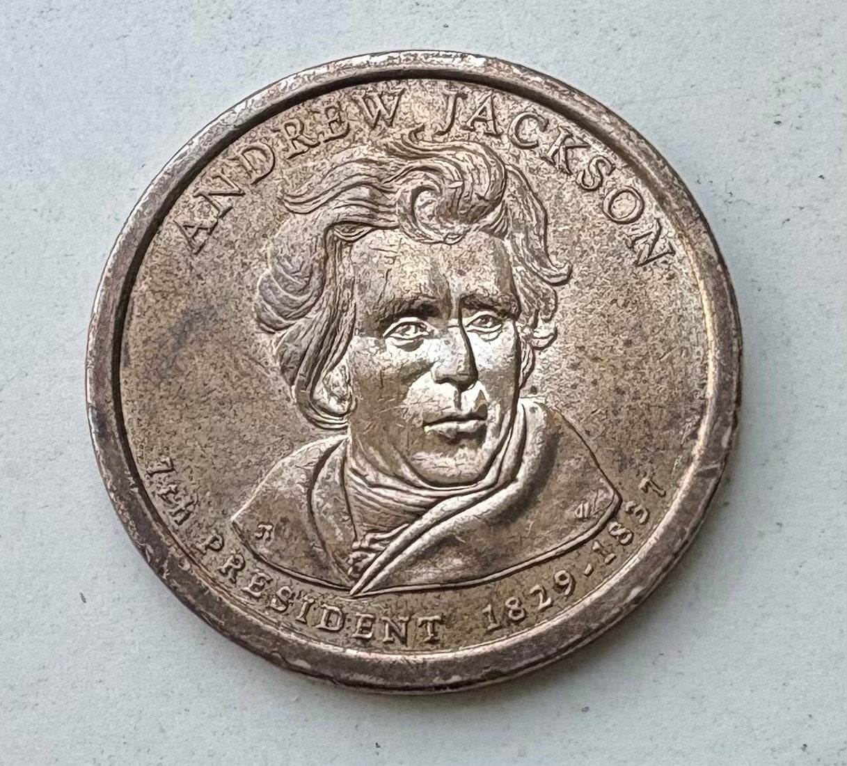 Andrew Jackson $1 munt - 7e President van de VS, Ophalen of Verzenden, Noord-Amerika, Losse munt