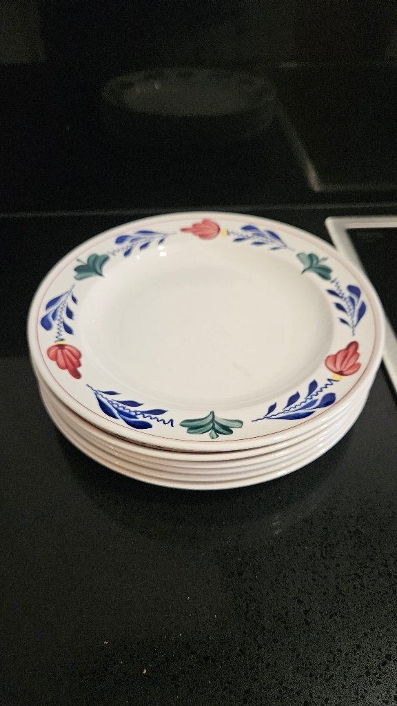 Boerenbont ontbijtborden, Ophalen of Verzenden, Zo goed als nieuw, Aardewerk, Bord(en)