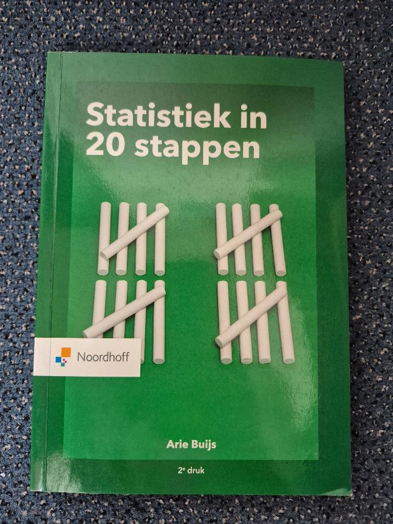 Statistiek in 20 stappen | Arie Buijs, Boeken, Studieboeken en Cursussen, Ophalen of Verzenden, Beta, Gelezen, HBO