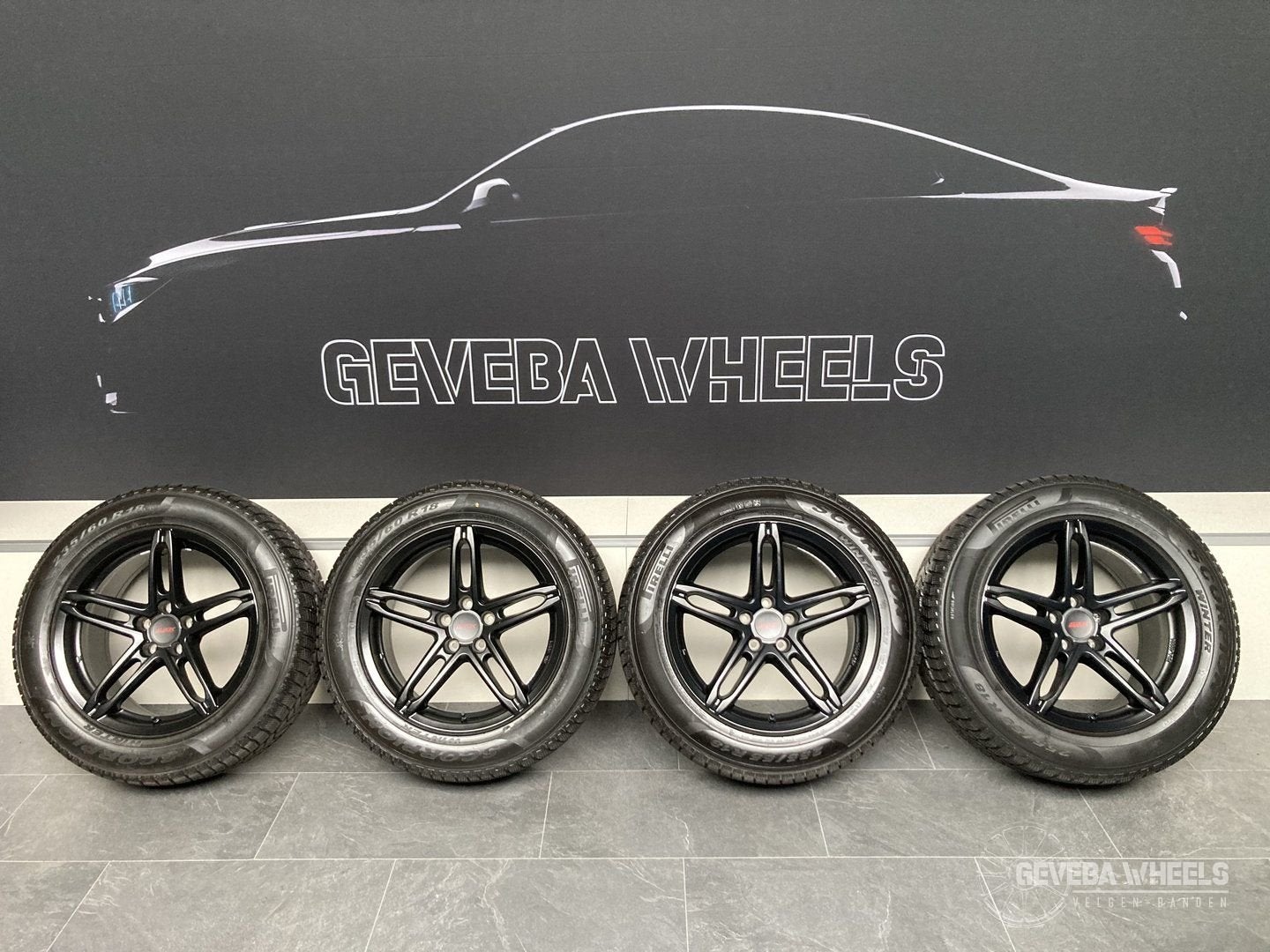 18” Porsche Macan sport velgen + winterbanden 5x112 breedset, Auto-onderdelen, Banden en Velgen, 18 inch, Gebruikt, -, -