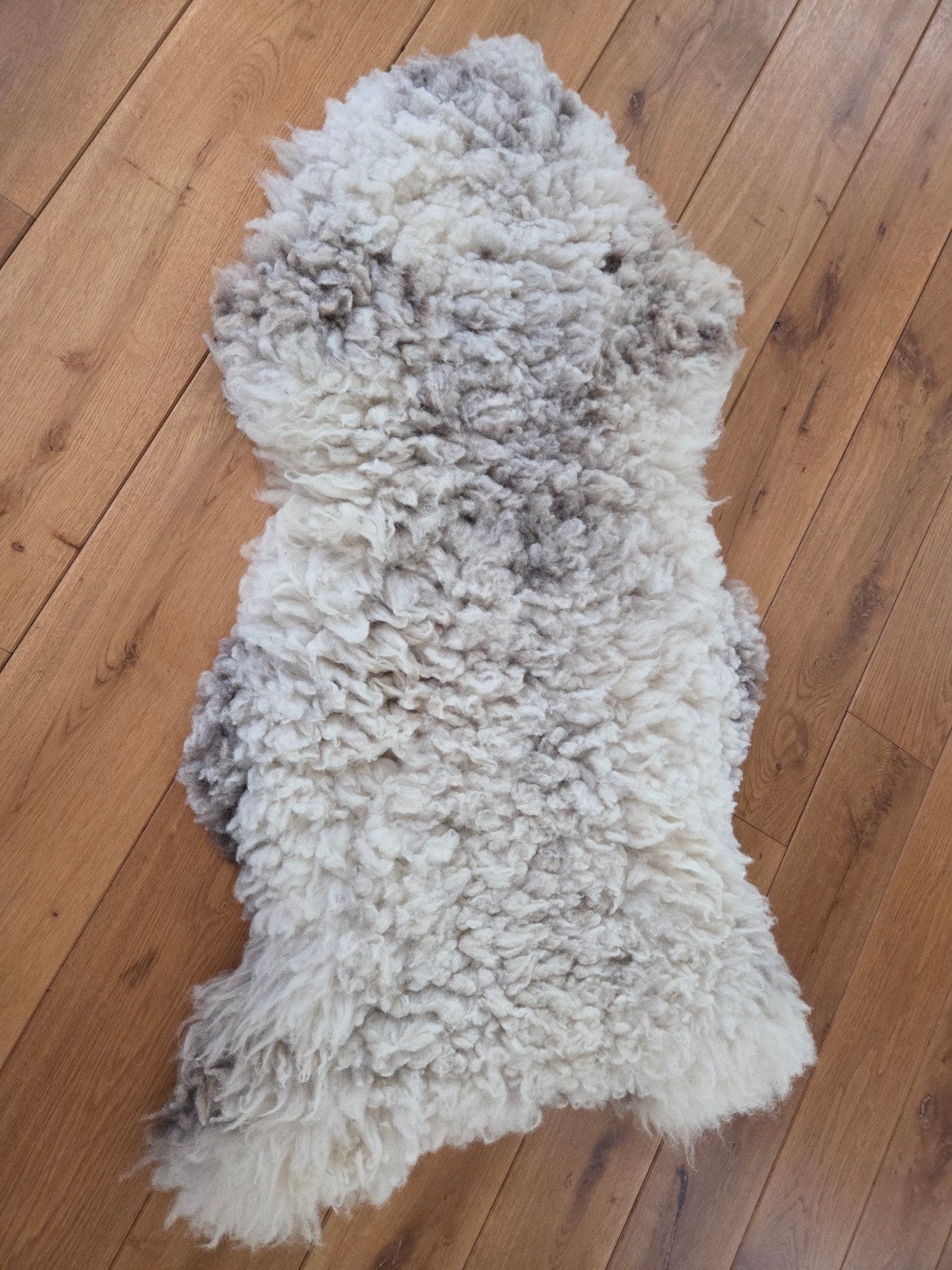 Groot, zacht en decoratief schapenvacht, 100 tot 150 cm, Wit, Zo goed als nieuw, Overige vormen