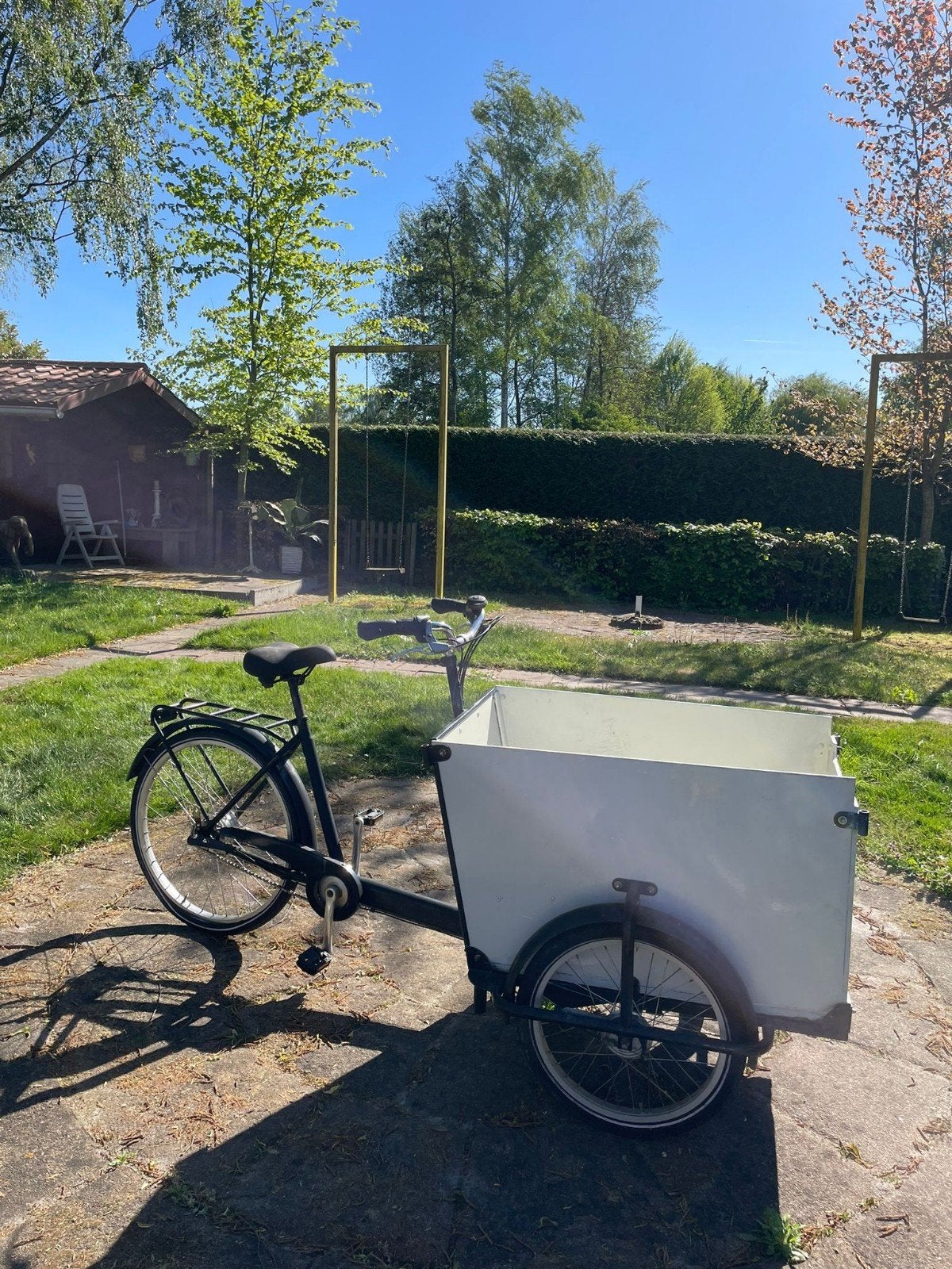 Bakfiets grijze bak 28 inch voor hond of goederen, Ophalen, Gebruikt, Goederen