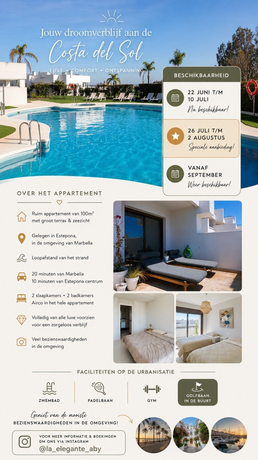 Luxe 4 appartment omgeving Marbella ZEEZICHT !, Drie personen of meer, Overige typen