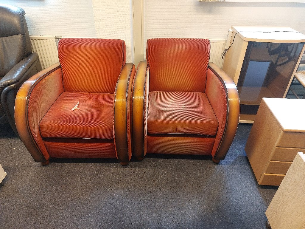 2 ( nu nog 1 )art deco opknapfauteuils ( 501060), Ophalen
