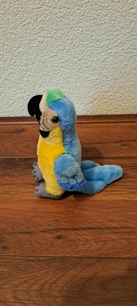 Blauwe papegaai knuffel 25 cm., Ophalen of Verzenden, Zo goed als nieuw, Overige typen