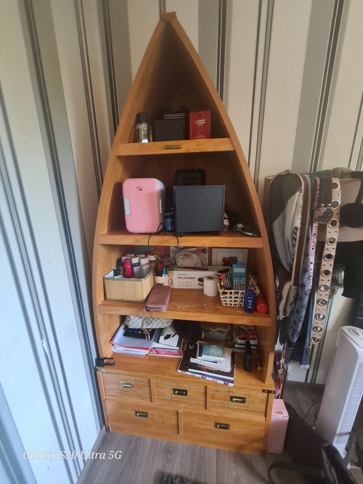 Gautier Kast met lades en planken, Huis en Inrichting, Ophalen, Gebruikt, Overige houtsoorten, Met lade(s)