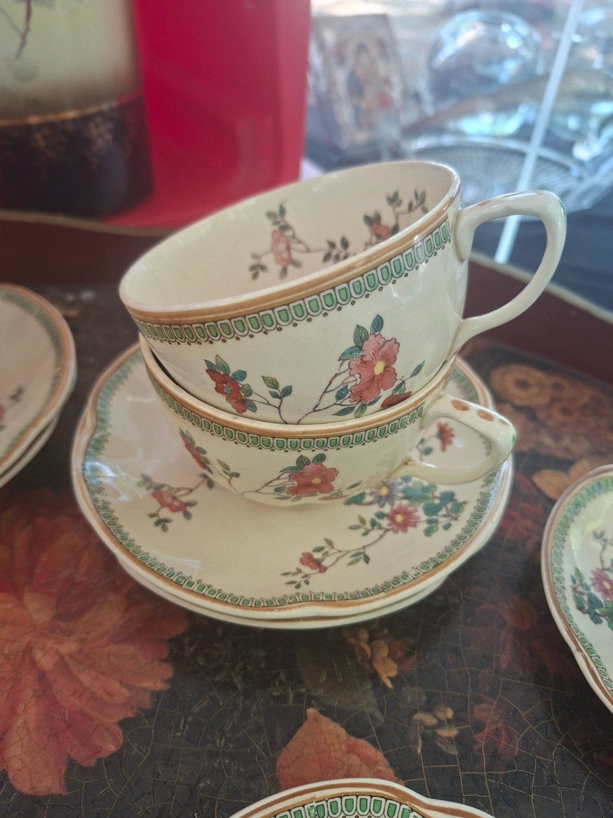 Vintage Johnson Bros Victoria theeservies, Ophalen of Verzenden