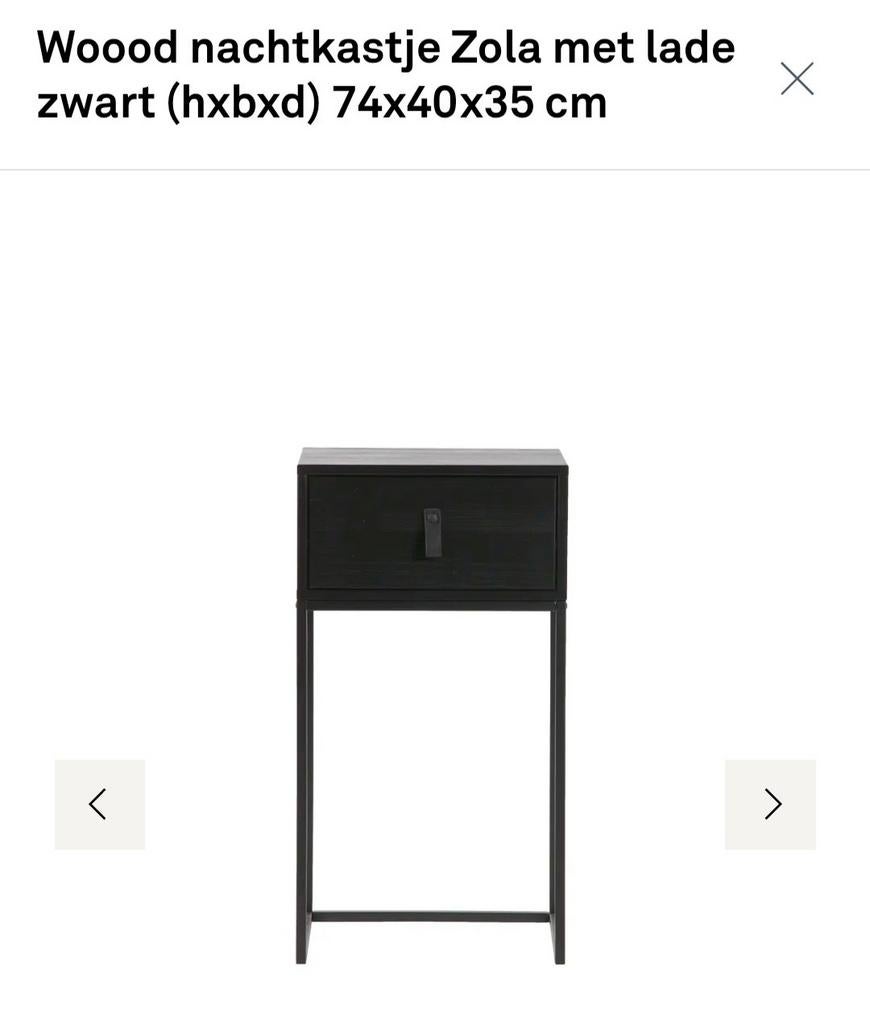 Nachtkastje, Ophalen, 45 tot 65 cm, 70 cm of meer