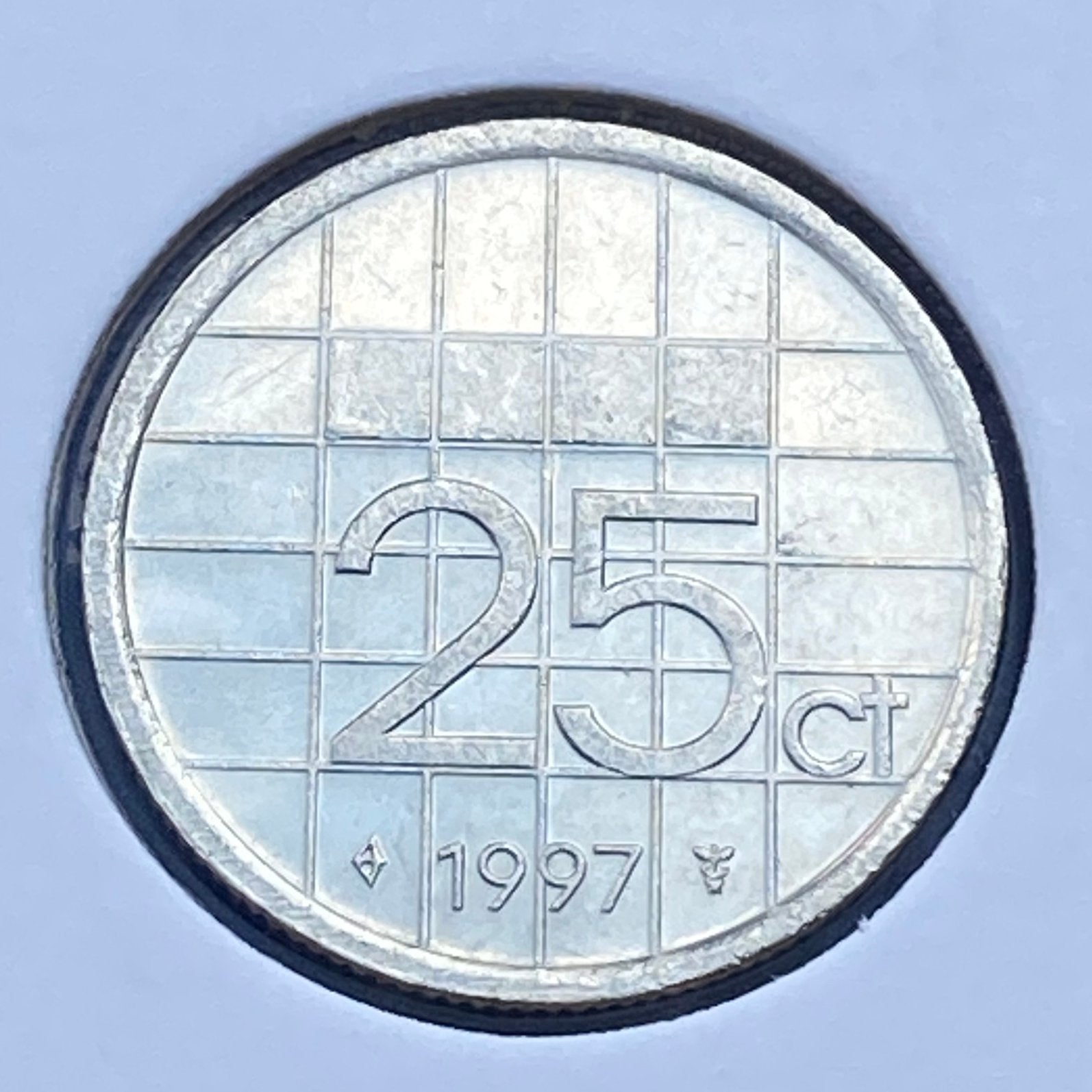 25 Cent / Kwartje uit 1997 van Beatrix, Verzenden, Koningin Beatrix, 25 cent, Losse munt