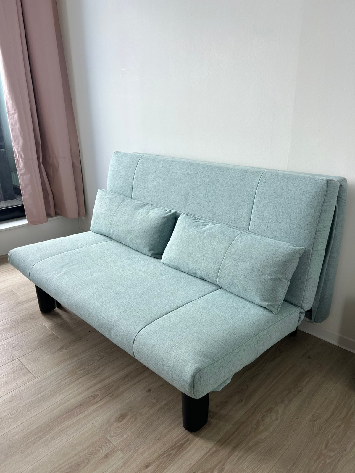 New Sofa bed slaapbank Chicago, Ophalen, Blauw, Tweepersoons, 140 cm
