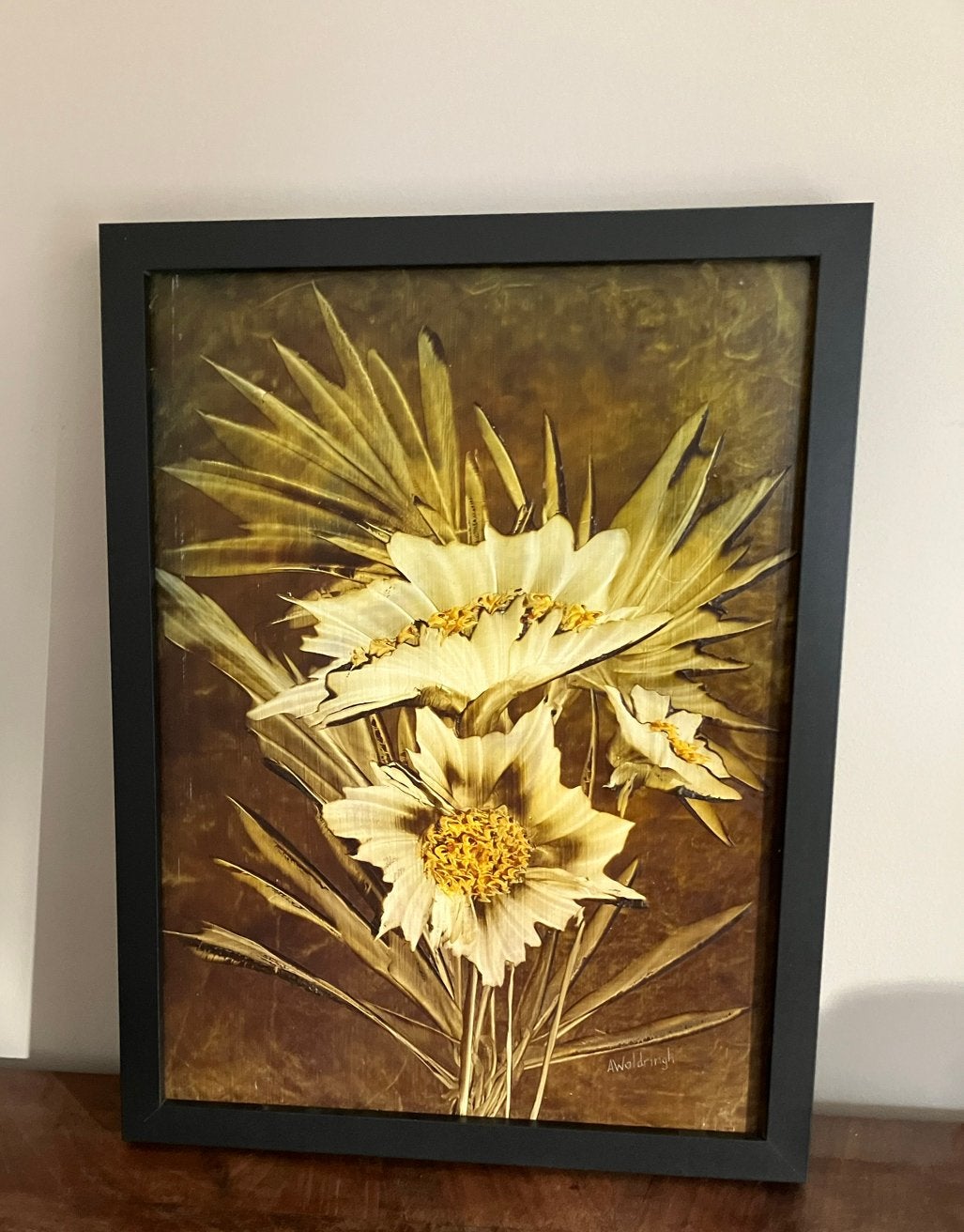 Olieverfschilderij Ans Woldringh-Bloemstilleven in Impasto, Antiek en Kunst, Ophalen, Hout, Ingelijst, Olieverf