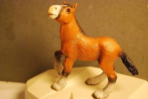 Shire veulen, dierfiguur Bullyland, Ophalen of Verzenden, Zo goed als nieuw, Paard, Beeldje of Figuurtje