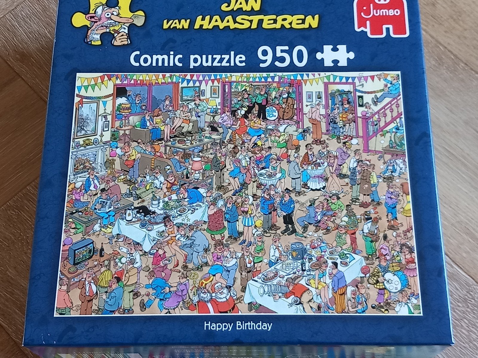 Jan van Haasteren Happy Birthday 950 stukjes legpuzzel, Hobby en Vrije tijd, Denksport en Puzzels, Ophalen of Verzenden, 500 t/m 1500 stukjes