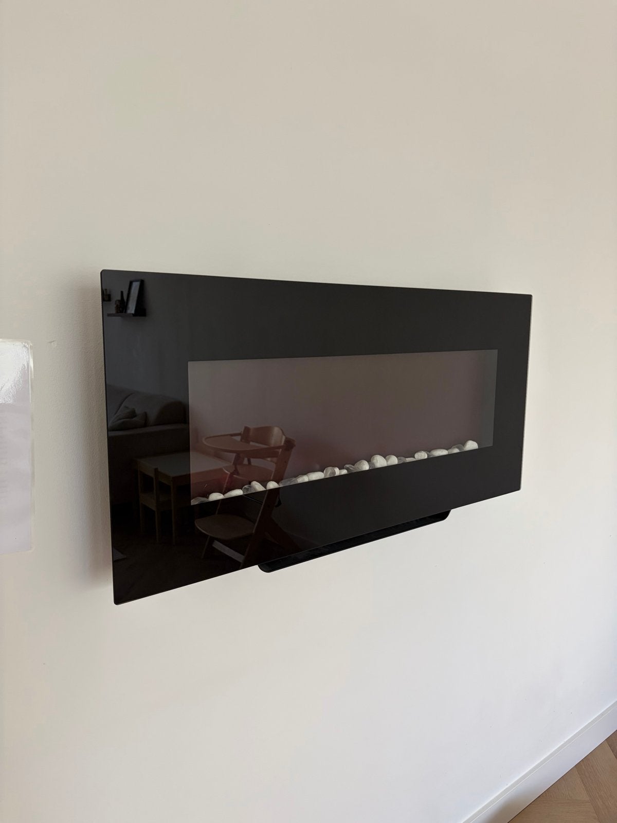 Moderne elektrische sfeerhaard met warmtefunctie, Ophalen, Gebruikt, Hangende haard, Elektrische haard