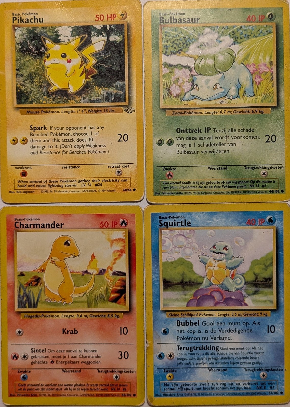 Pokémon Kaarten Base & Jungle Set - Starters 1st Gen, Verzenden, Gebruikt, Meerdere kaarten