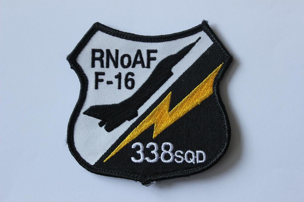 patch  338  sqn   f-16  norway, Verzenden, Zo goed als nieuw, Patch, Badge of Embleem