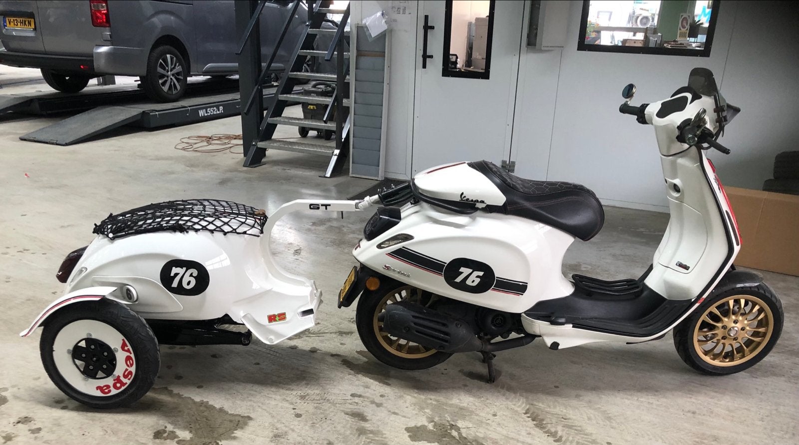 Vespa Sprint RS 2022 met Level 10 verlichting en accessoires, Fietsen en Brommers, Ophalen, Gebruikt, Overige modellen, Maximaal 45 km/u