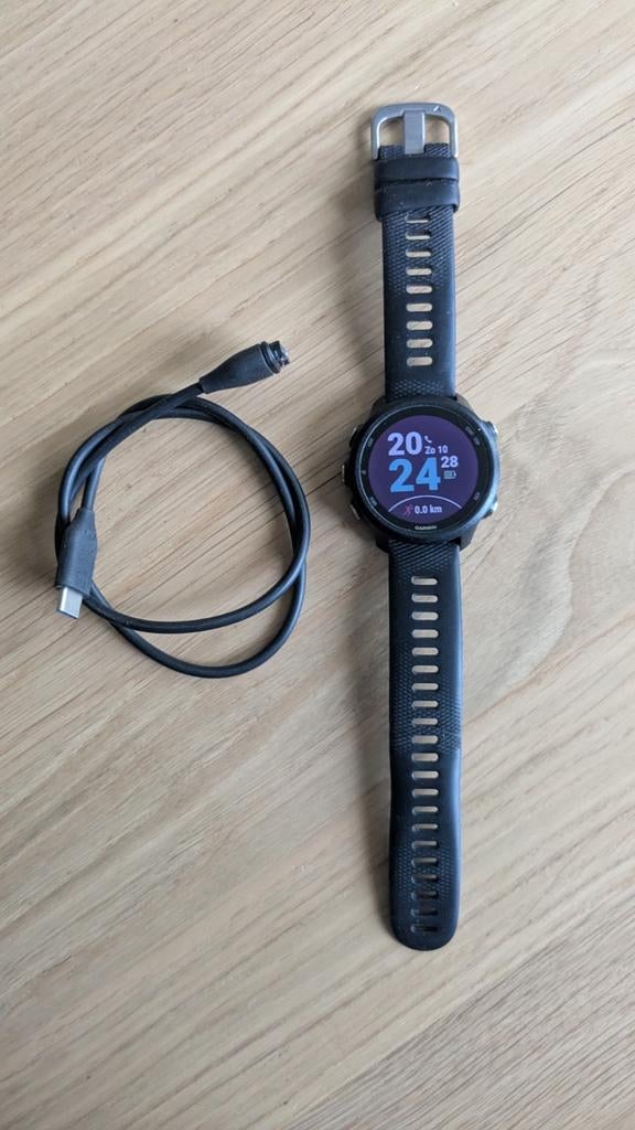 Garmin Forerunner 245, Sieraden, Tassen en Uiterlijk, Sporthorloges, Ophalen of Verzenden, Gebruikt, Zwart, Android
