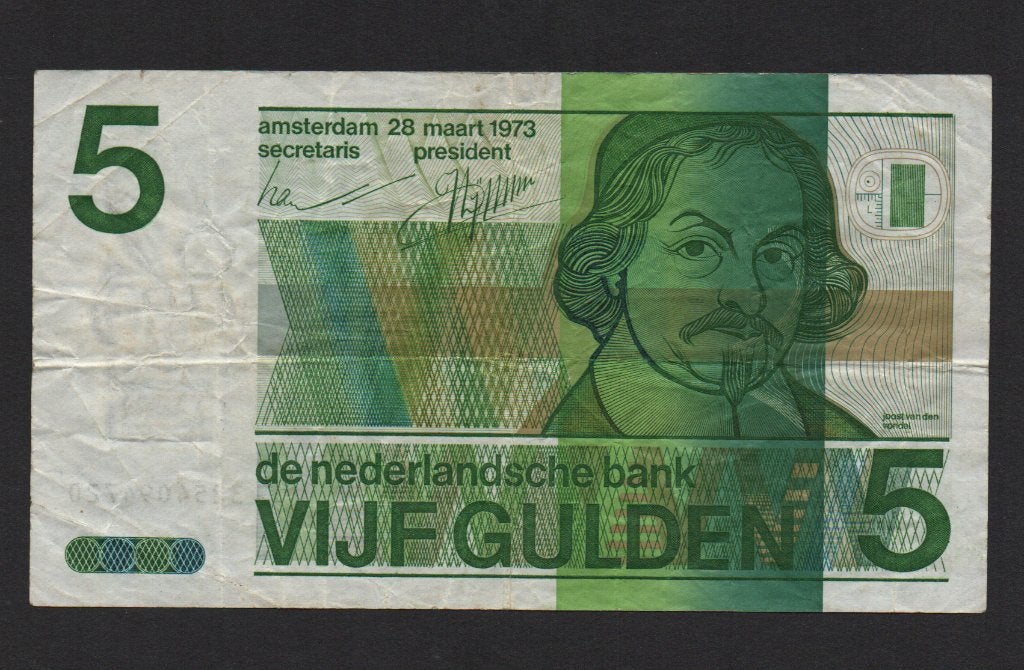 5 Gulden Bankbiljet 1973 Zeer Fraai Biljet, Postzegels en Munten, Bankbiljetten | Nederland, Ophalen, 5 gulden, Los biljet