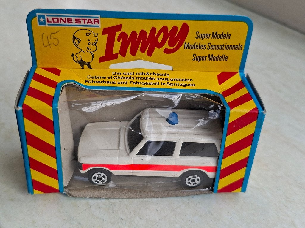 Range Rover van Lone Star Impy 3 inch  police, Ophalen of Verzenden, Zo goed als nieuw, Auto