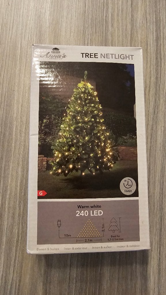 Kerst Verlichting Tree Netlight 240 LED. 1,7 - 2,4 M Boom!, Ophalen of Verzenden, Nieuw