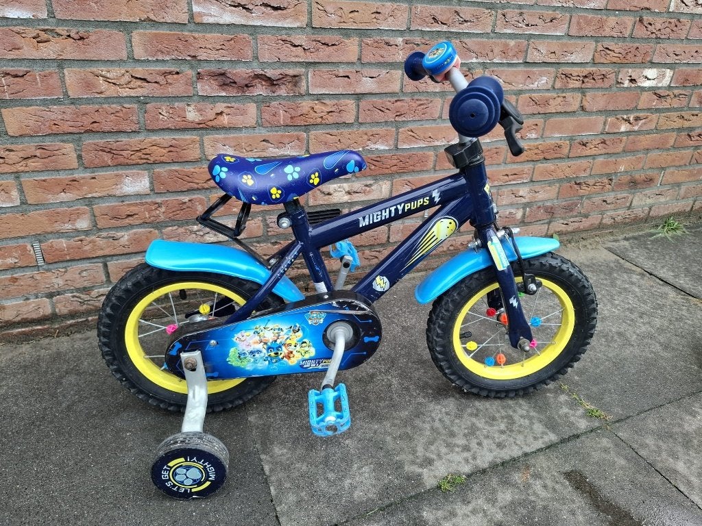 Paw patrol kinderfiets, Ophalen, Terugtraprem, Zijwieltjes, Gebruikt