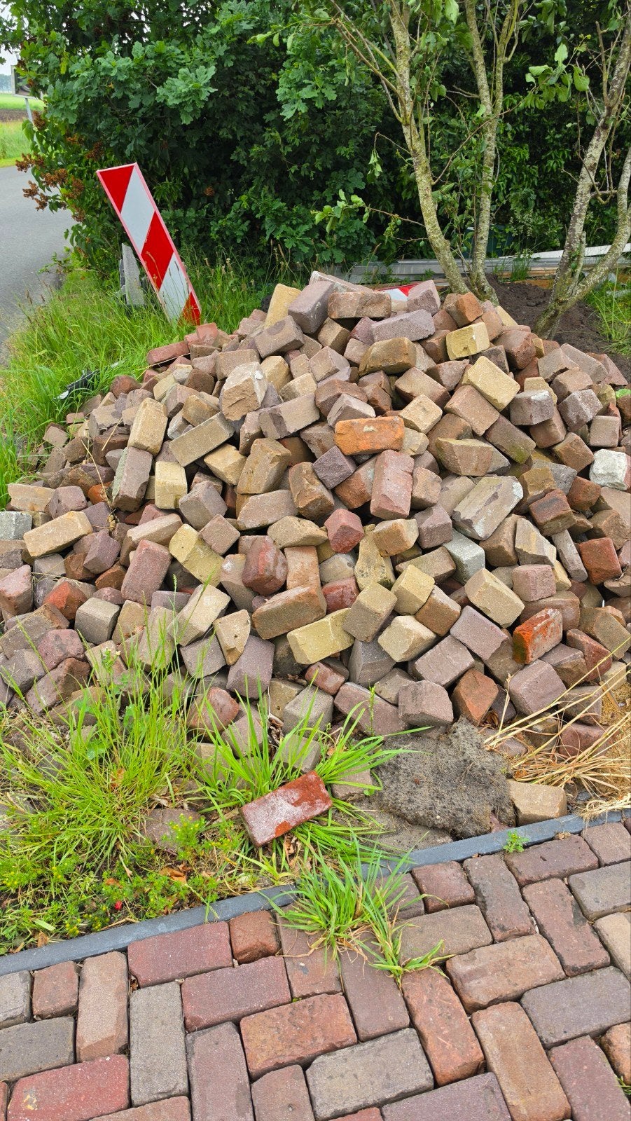 Gratis gebakken tienduimers halfjes kapstukken, Ophalen, Gebruikt, Hardsteen, Minder dan 20 cm