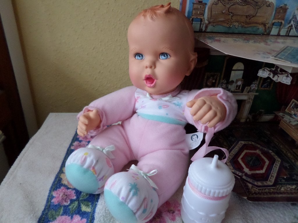 Een pop voor baby, merk Gerber, 25 cm (in nieuwstaat), Ophalen of Verzenden, Zo goed als nieuw, Pop