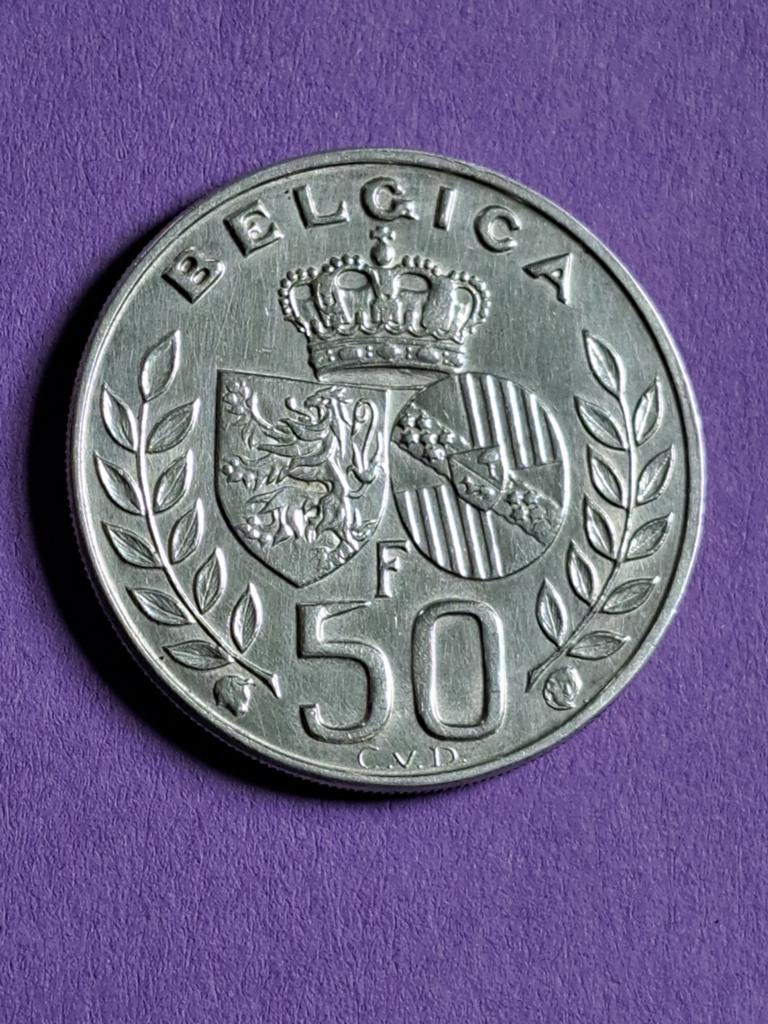 België - 50 frank 1960, Zilver, Ophalen of Verzenden, Losse munt, Zilver