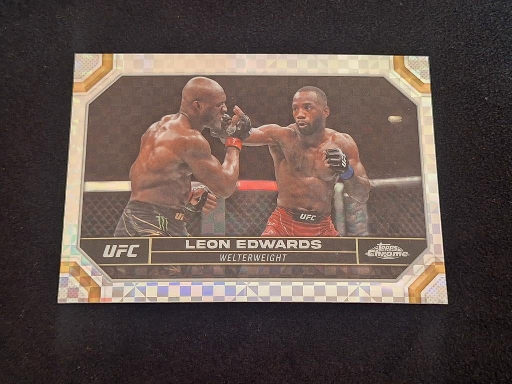Leon Edwards X-Fractor #115 2024 Topps Chrome UFC (NM/M), Ophalen of Verzenden, Nieuw, Plaatje