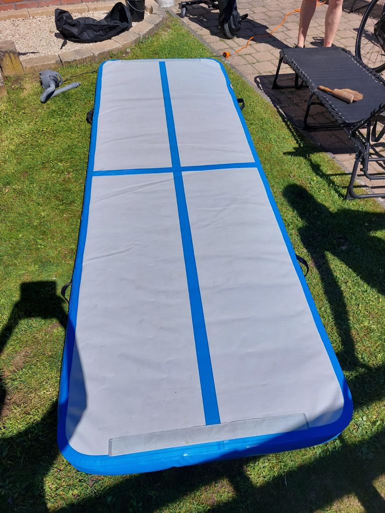 Airtrack 3 meter blauw, Ophalen, Groter dan maat 42, Zo goed als nieuw, Blauw