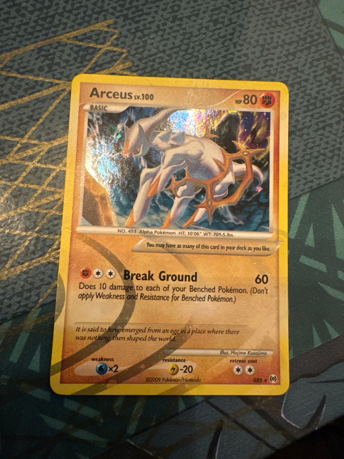 Arceus LV.100 Pokémon kaart (Foil), Ophalen of Verzenden, Zo goed als nieuw, Losse kaart, Foil