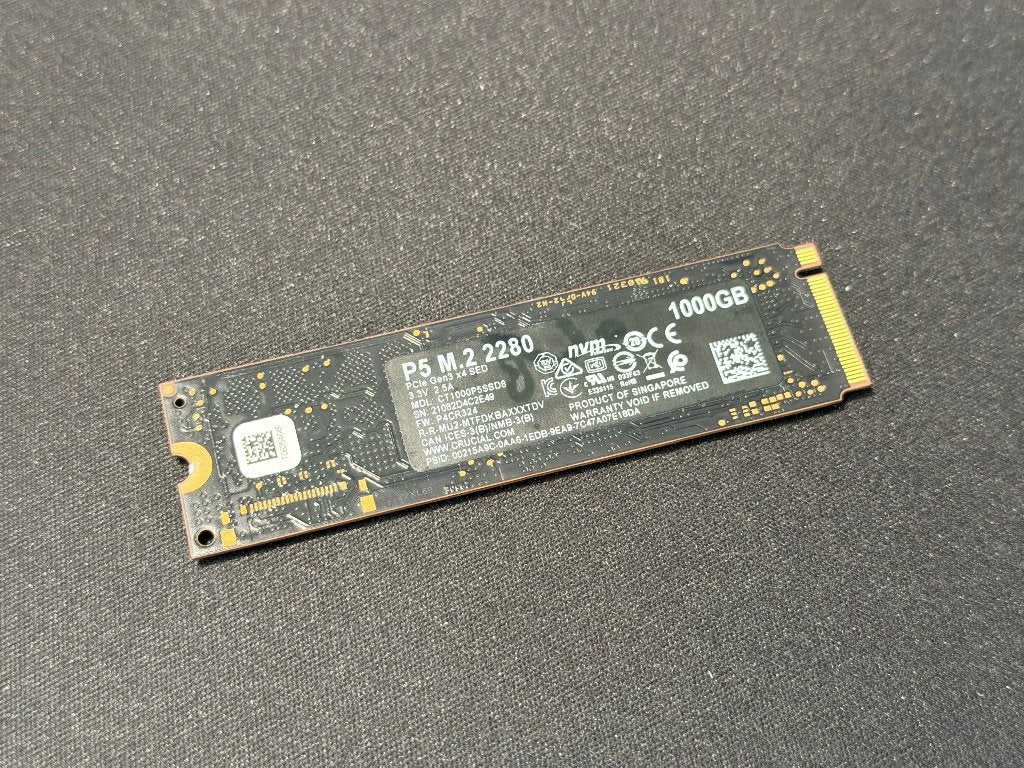 Crucial P5 1TB met be quiet heatsink, Ophalen, Intern, SSD, Zo goed als nieuw