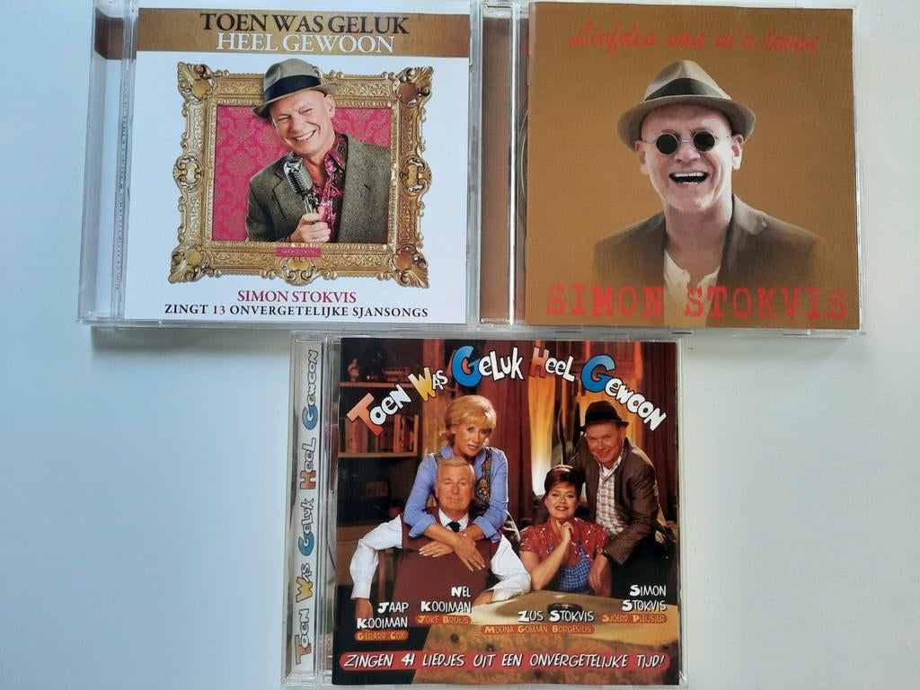 3 x cd  Simon Stokvis / Toen was geluk heel gewoon, Ophalen of Verzenden, Zo goed als nieuw, Levenslied of Smartlap