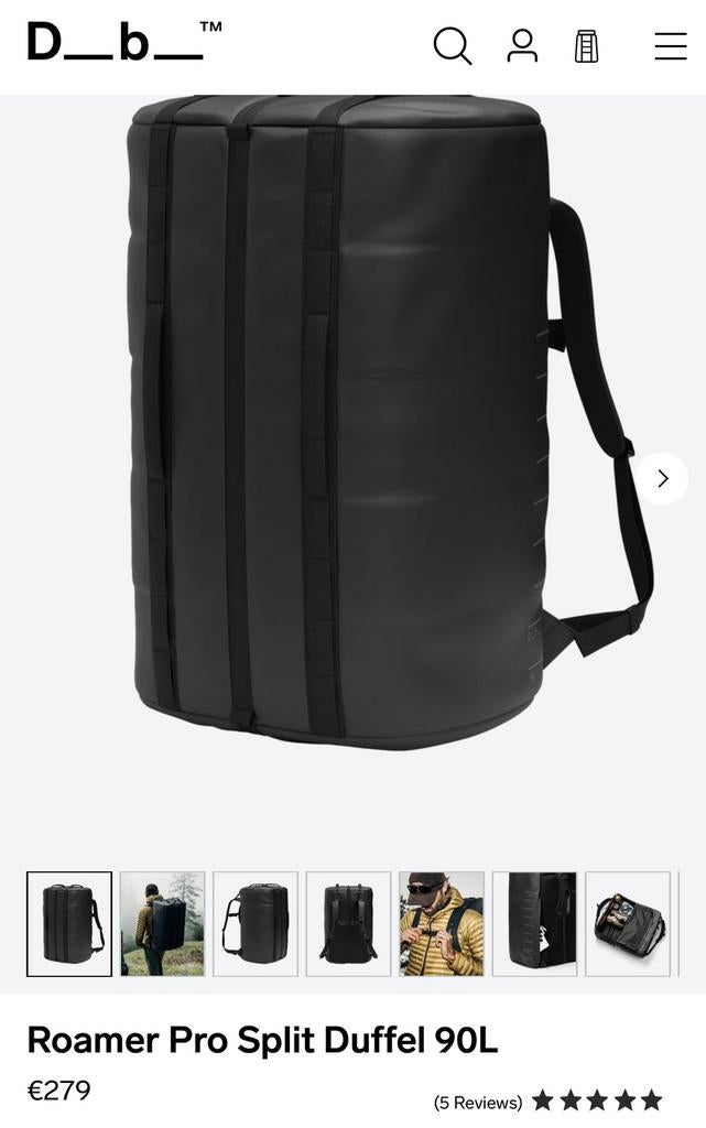 Db Journey Pro Rugtas 90 Liter (Van €279), Ophalen of Verzenden, Nieuw, Overige merken