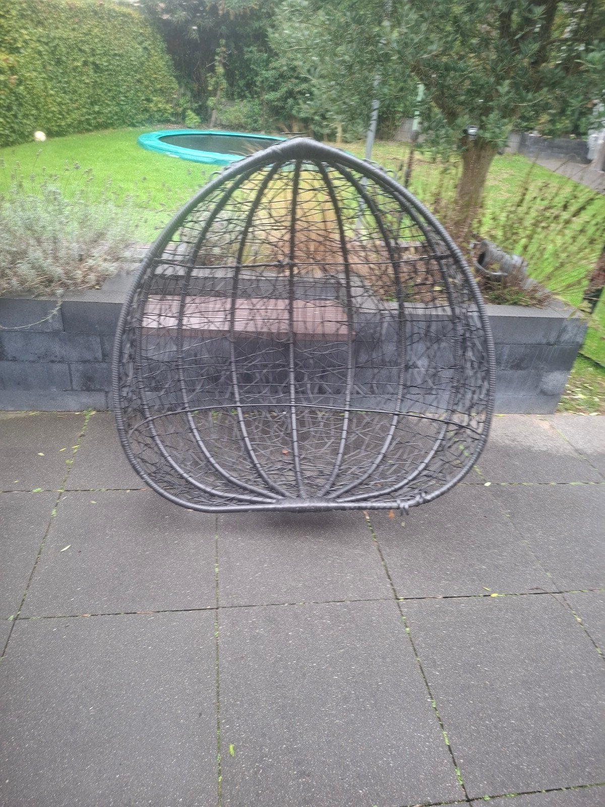 Hangstoel ei 140x140 cm, Tuin en Terras, Ophalen, Gebruikt, Wicker
