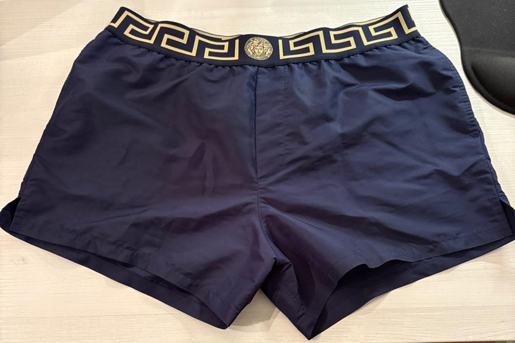 Versace zwembroek navy blauw | Nieuw & Origineel | MAAT XXL, Kleding | Heren, Ophalen of Verzenden, Overige maten, Blauw