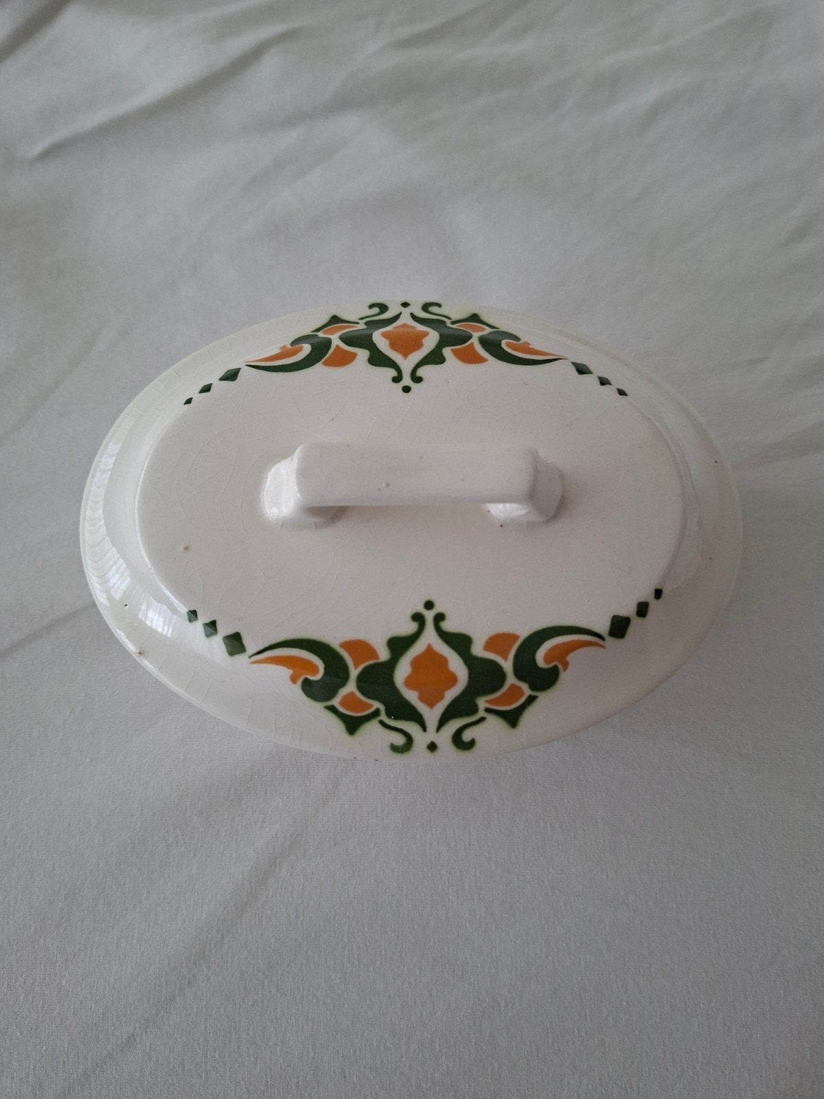 Vintage keramische zeepbakje met deksel - Maastricht, Antiek en Kunst, Ophalen of Verzenden