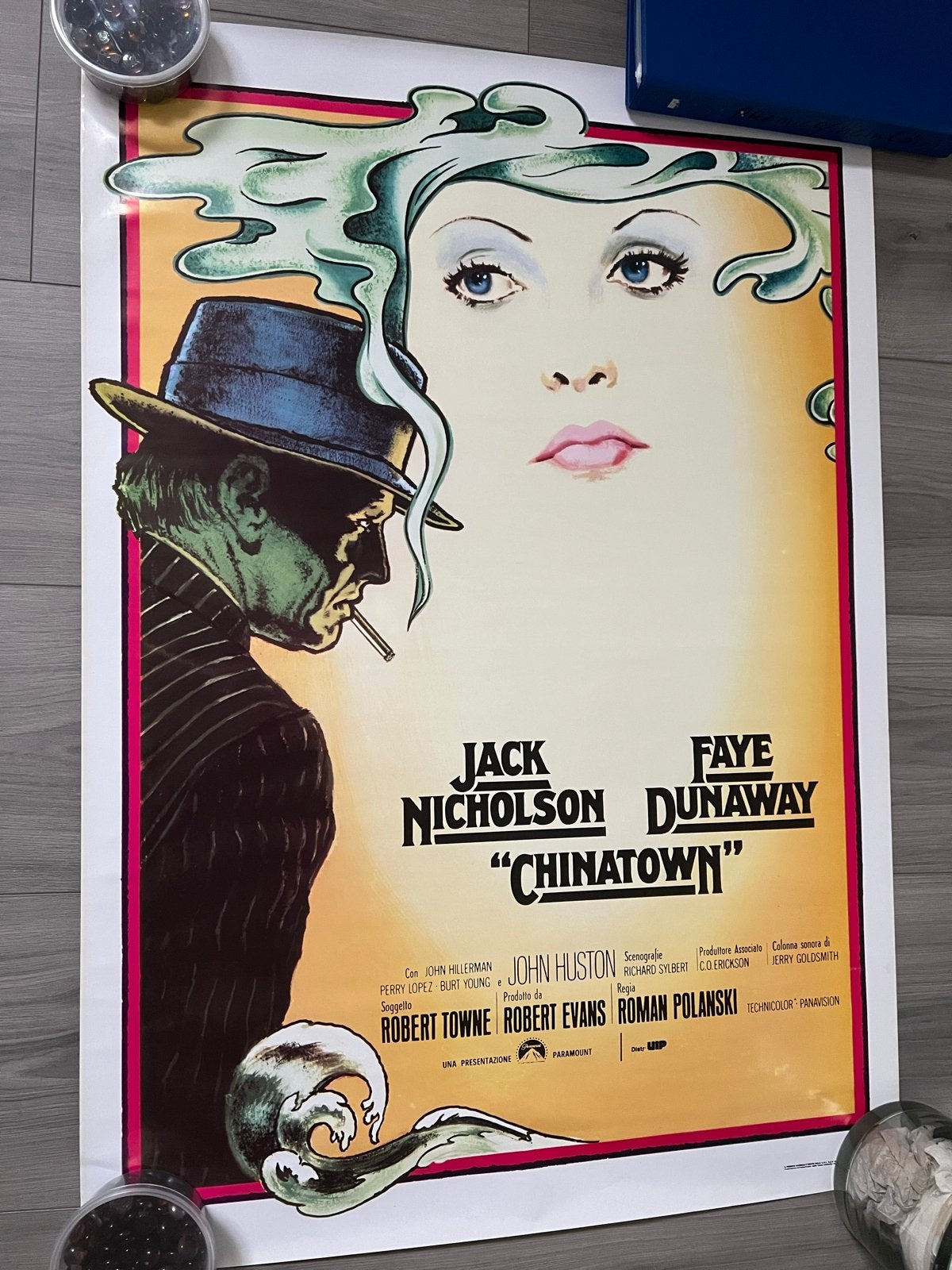 Chinatown Film Poster - Jack Nicholson & Faye Dunaway, Ophalen, Deurposter of groter, Film en Tv, Rechthoekig Staand
