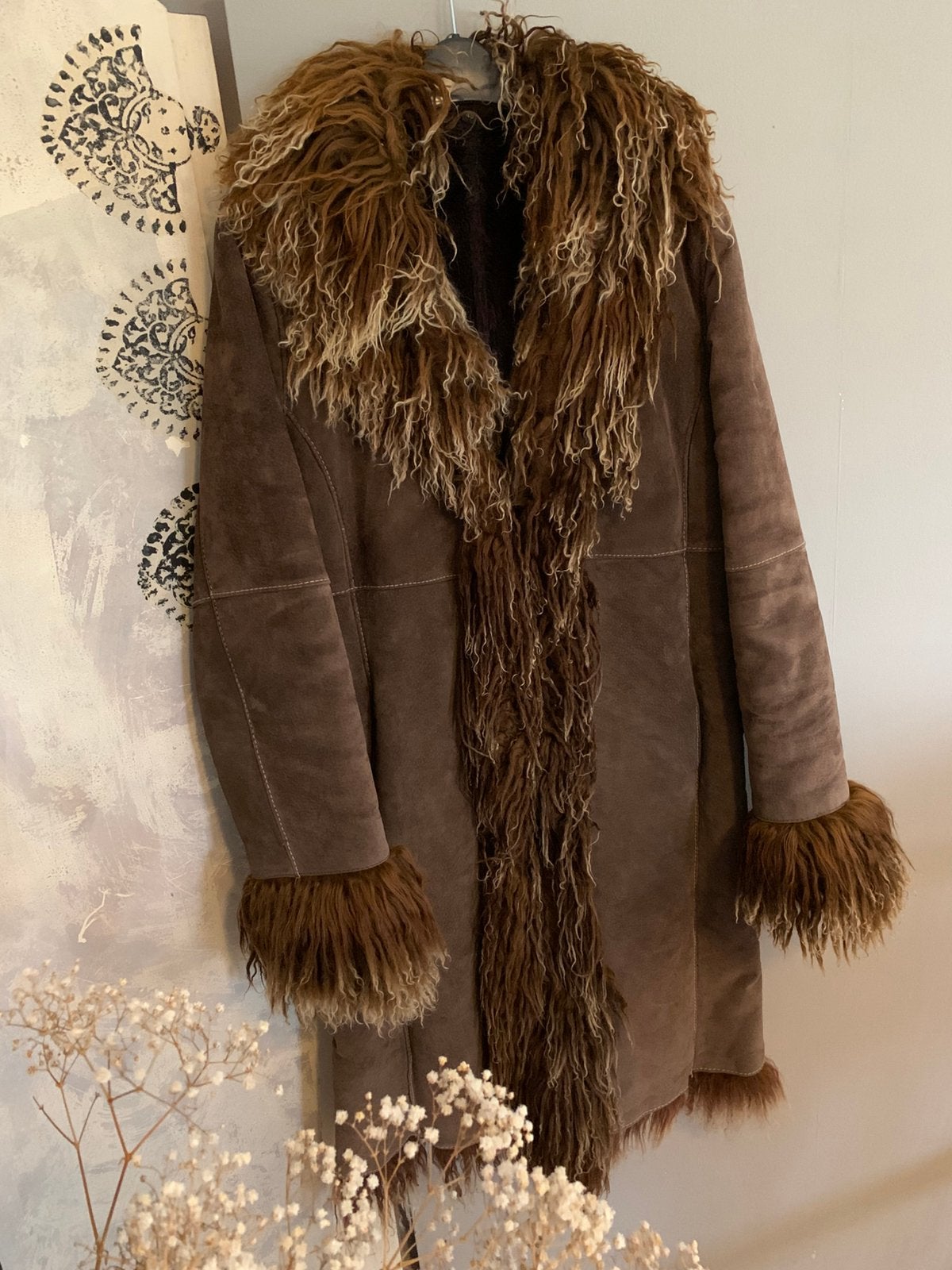 Vintage lammy coat schapenvacht M L, Maat 38/40 (M), -, Ophalen of Verzenden, Zo goed als nieuw