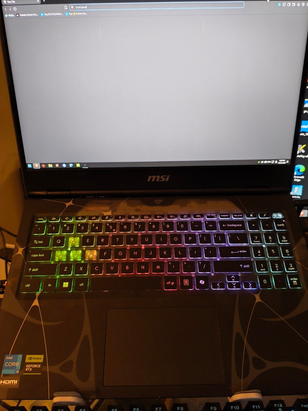 MSI Gaming Laptop i5 13420H, RTX 5060, 16GB RAM, 144Hz, Ophalen, Qwerty, Nieuw, 512 GB